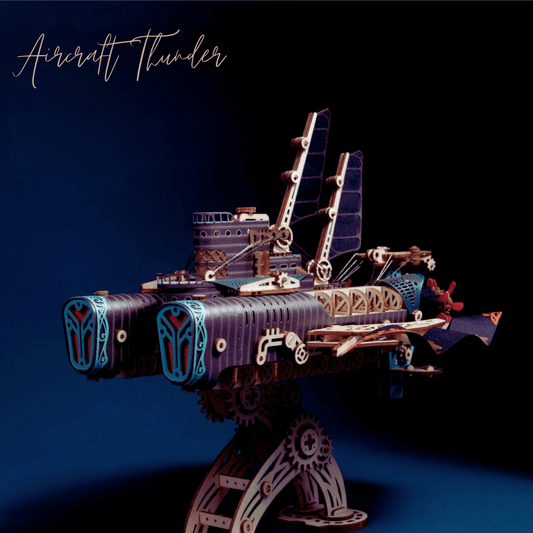 Steampunk 3D puzzle | Avion  Puzzle 3d Avion | Aircraft Thunder