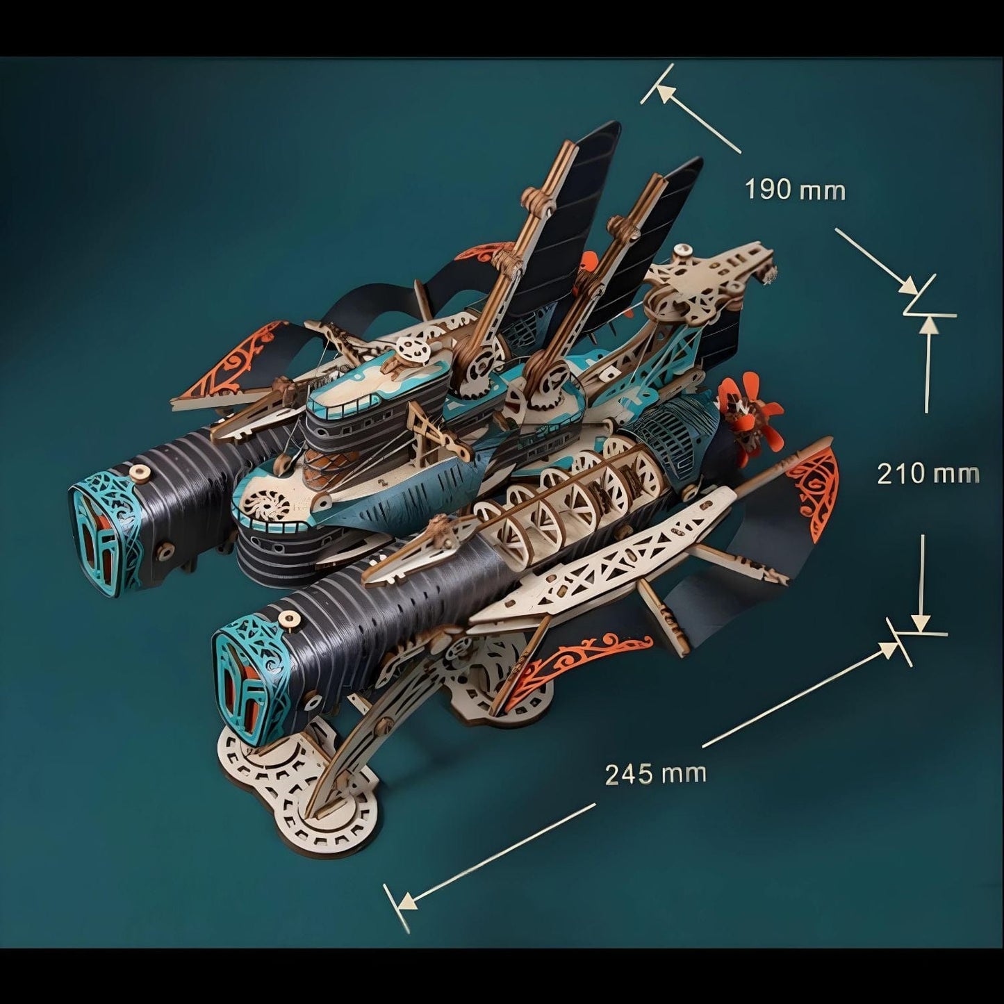 Steampunk 3D puzzle | Avion  Puzzle 3d Avion | Aircraft Thunder